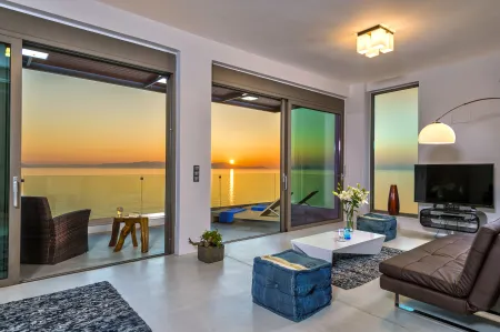  Living room at sunset