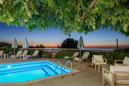  sunset from pool