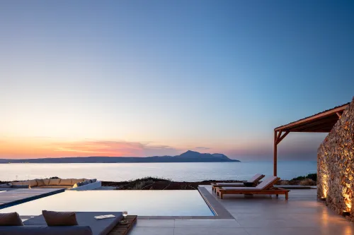 pool seaview at night