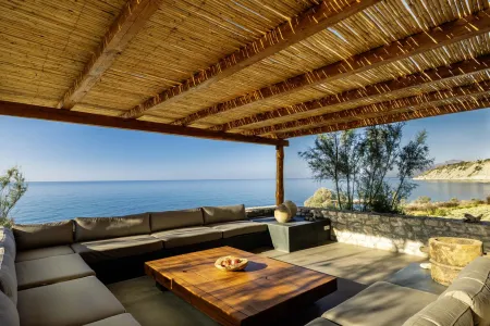  Outdoor sofa set overlooking the sea