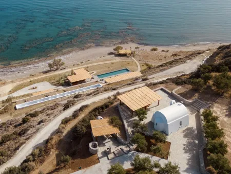  Aerial view of villa and coastline