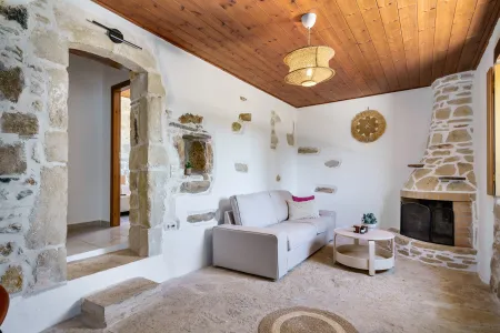  living room and fireplace