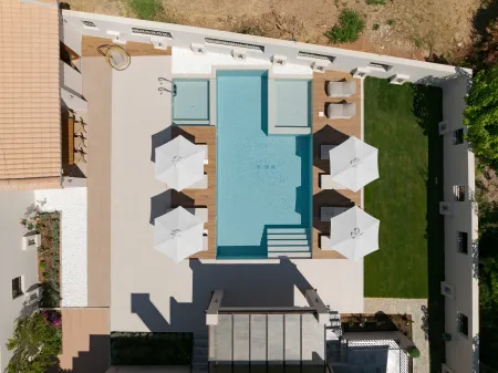 pool drone view