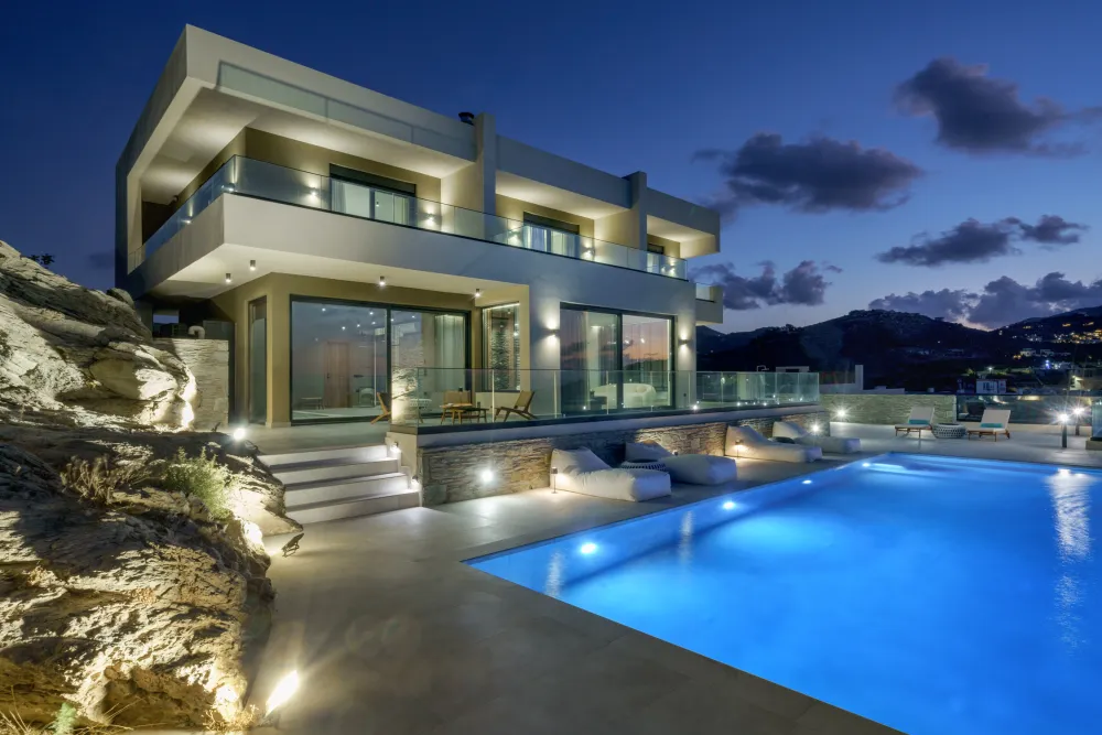 villa at night