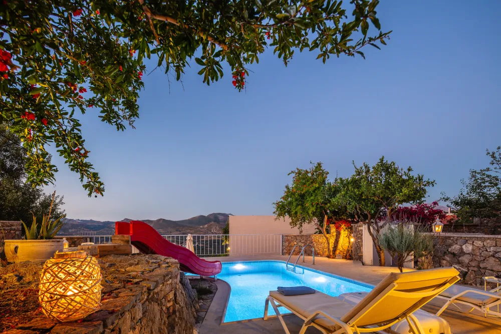  Private pool at night