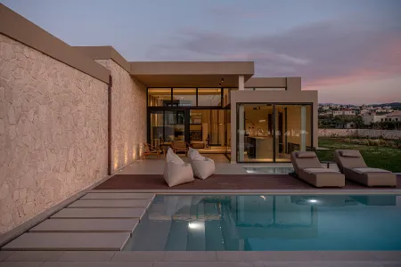  villa at sunset