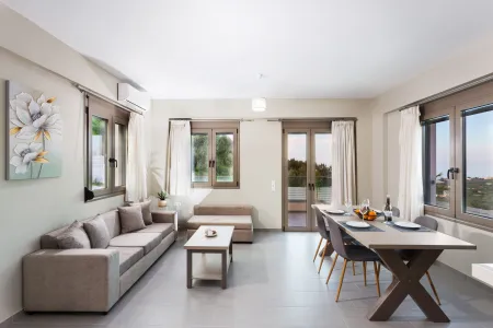  Living room with dining table