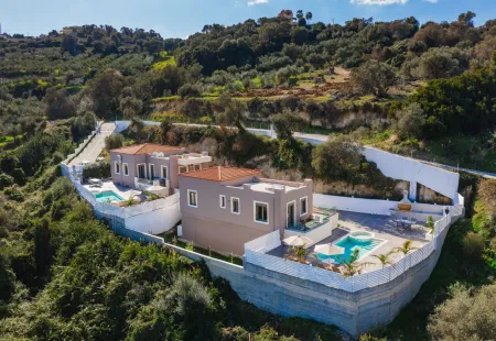  Drone shot of the villas