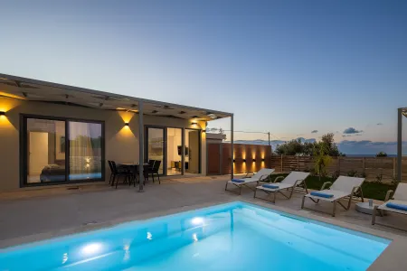  pool side view at night