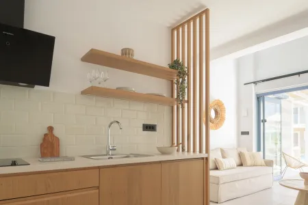 kitchen and living area